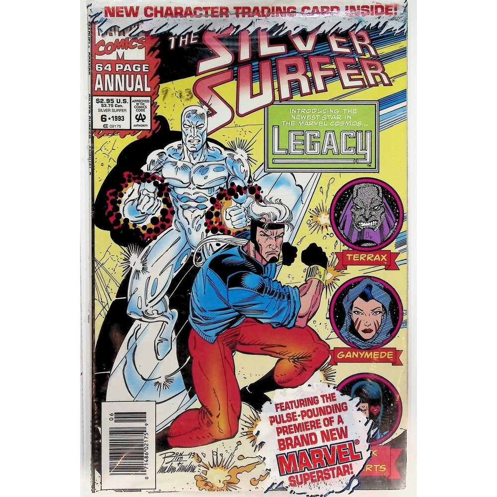Marvel Comic Silver Surfer Annual #6 1st‎ Legacy Genis-Vell 1993 Sealed Card